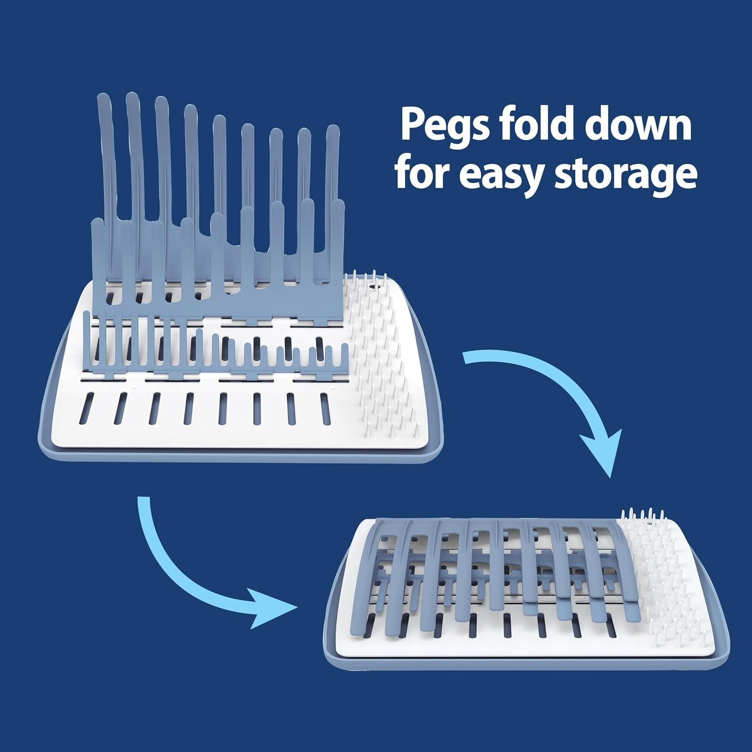 image:imageDr Browns Folding Baby Bottle Drying Rack for Easy Storage Dry Nipples Pacifiers and Other Baby Essentials BPA FreeFolding Drying Rack Pack of 6
