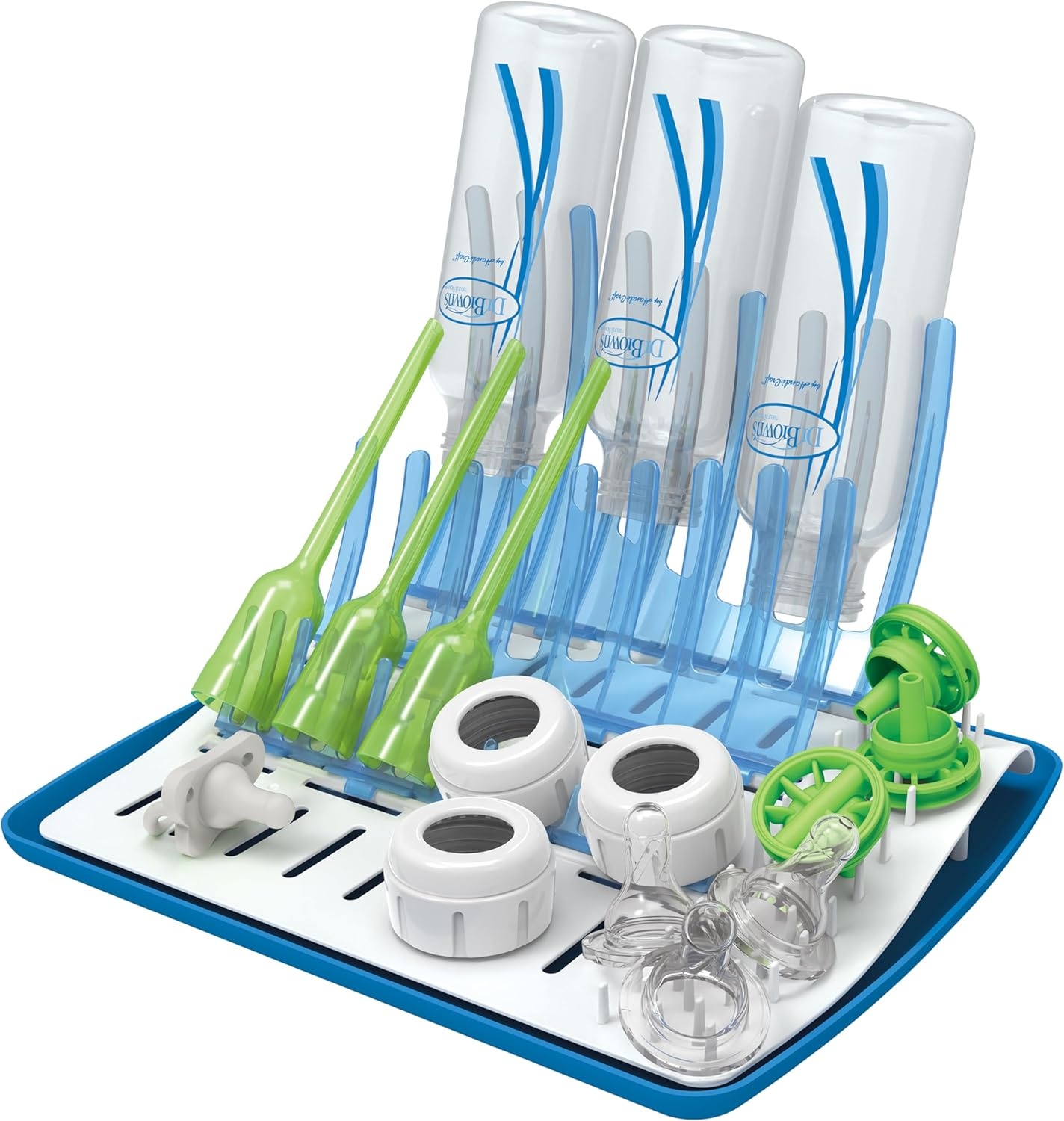 image:imageDr Browns Folding Baby Bottle Drying Rack for Easy Storage Dry Nipples Pacifiers and Other Baby Essentials BPA FreeFolding Drying Rack Pack of 6