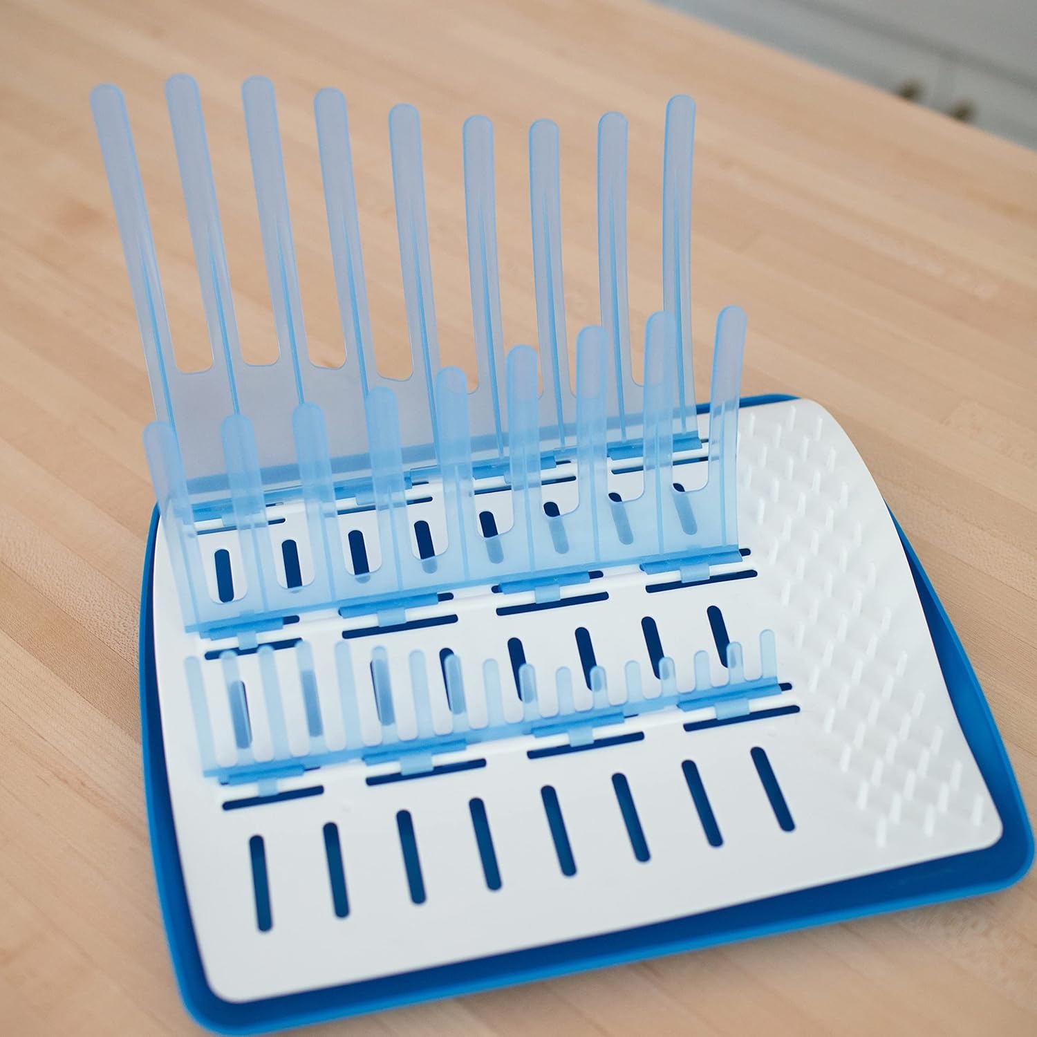 image:imageDr Browns Reusable Sponge Baby Bottle Cleaning Brush with Suction Cup Stand Scrubber and Nipple Cleaner Pink 1PackBlue Bottle Brush Drying Rack