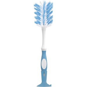 image:imageDr Browns Deluxe Bottle Brush for Cleaning Baby Bottles Nipples and Sippy Cups with Suction Cup Stand and Vent Brush BPAFree Blue 1Pack Packaging and Color May Vary1Pack Blue