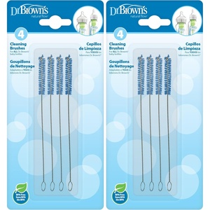 image:imageDr Browns Natural Flow Reusable Baby Bottle Vent System and Reservoir Cleaning Bristle Brush BPA Free Blue Brushes 4Pack8 Pack