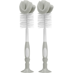 image:imageDr Browns Reusable Sponge Baby Bottle Cleaning Brush with Suction Cup Stand Scrubber and Nipple Cleaner BPAFree Gray 1PackGray
