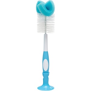 image:imageDr Browns Reusable Sponge Baby Bottle Cleaning Brush with Suction Cup Stand Scrubber and Nipple Cleaner Pink 1Pack1pack  Blue