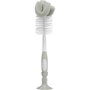image:imageDr Browns Reusable Sponge Baby Bottle Cleaning Brush with Suction Cup Stand Scrubber and Nipple Cleaner Pink 1PackGray Bottle Brush