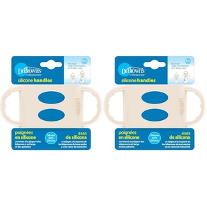image:imageDr Browns Milestones 100 Silicone Baby Bottle Handles WideNeck Green 1Pack1 Pack  Ecru