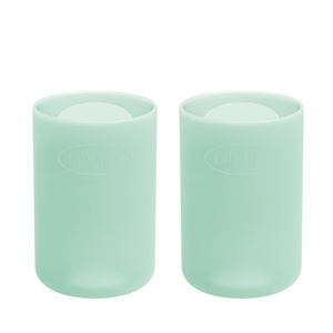 image:imageDr Browns Options Narrow Glass Bottle Sleeves 100 Silicone Mint BPAFree 4 oz 2Pack