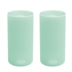 image:imageDr Browns Options Narrow Glass Bottle Sleeves 100 Silicone Mint BPAFree 8 oz 2Pack